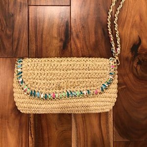 Lilly Pulitzer straw clutch